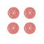 Cabbage Pink Plate 7", Set of 4