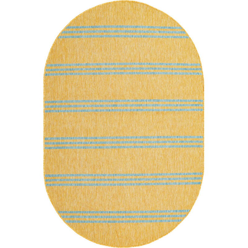 Jill Zarin Anguilla Indoor/Outdoor Rug, Oval 5'3" x 8'