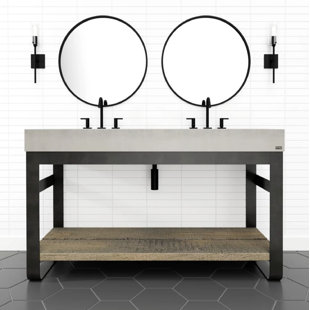 Meuble-lavabo double l 60 po x P 21 po x H 35 po Outland