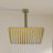 1-Spray Patterns With 2.5 GPM 15.7 In. Ceiling Mount Fixed Shower Head With Shower Arm In Brushed Gold