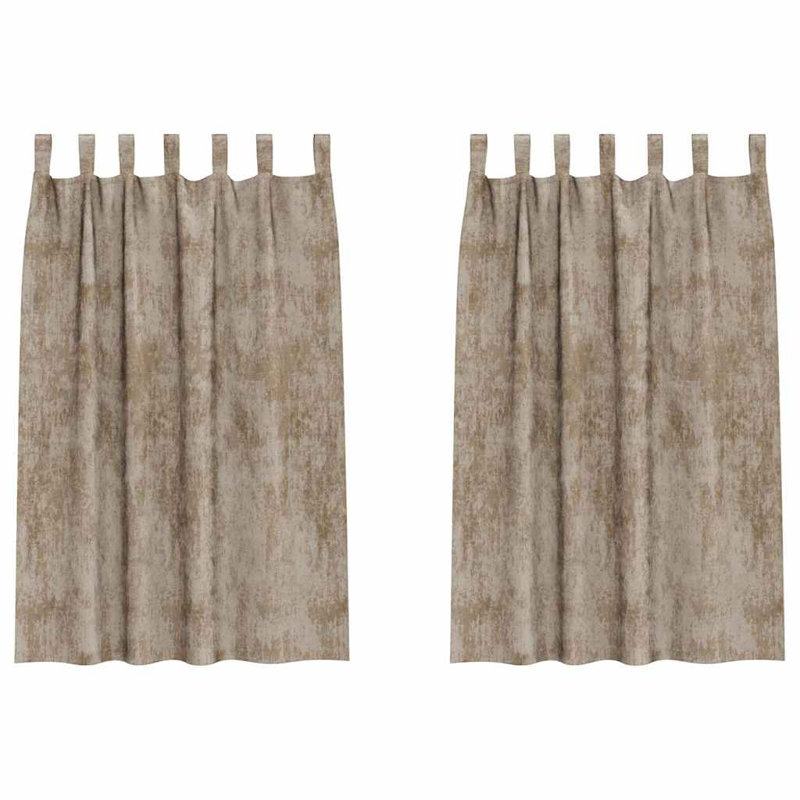 Alithia Velvet Room Darkening Curtain Pair, 140cm Width x 175cm Drop, Champagne