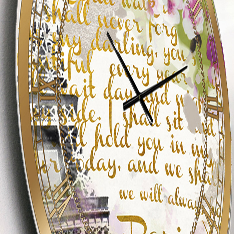 Avec grande horloge murale traditionnelle With Love From Paris 1, Petit