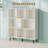 8 Cube Bookcase 3-Tier Modern Storage Organizer w/ 5 Metal Legs Bookshelves