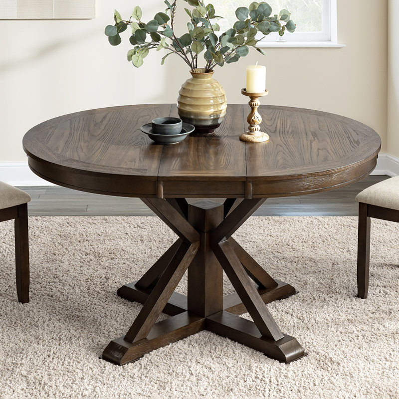 Florencia 42''W Transitional Invisible Stretch Board Dining Table with Stable Support