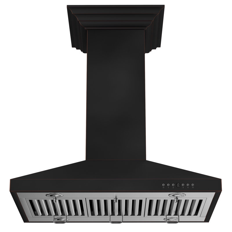 36" DuraSnow® 400 CFM Convertible Island Range Hood, Oil-Rubbed Bronze
