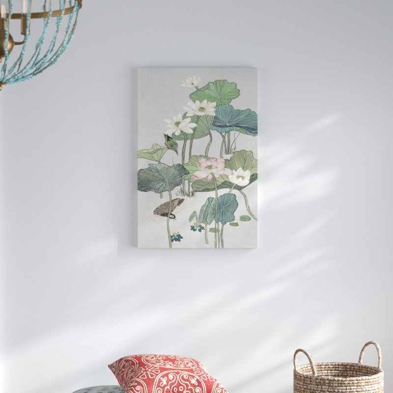 Lotus Pond II by Melissa Wang - Painting Print, Wrapped Canvas, 76cm H x 51cm W