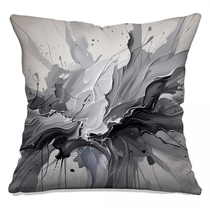 Coussin décoratif abstrait, coussins double face Art, 26 x 26 inches