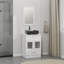 24 po X P 18 po P x 32 1/2 po Armoire de salle de bain H blanche avec miroir et lavabo