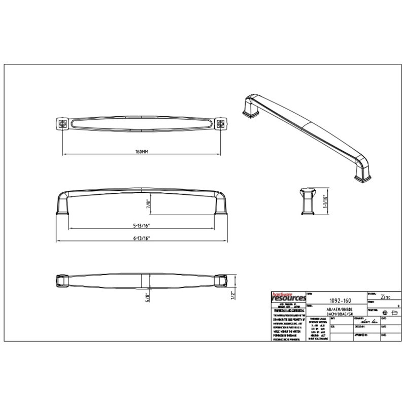 Milan II Bar Pull, Polished Chrome, 6 5/16"