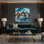 Sports nautiques, water-polo, art mural bleu-614692673