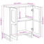 Solid Wood Rectangle Accent Cabinet