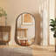 Miroir ovale en métal, durable et incassable pour les intérieurs modernes-117805407-117805406