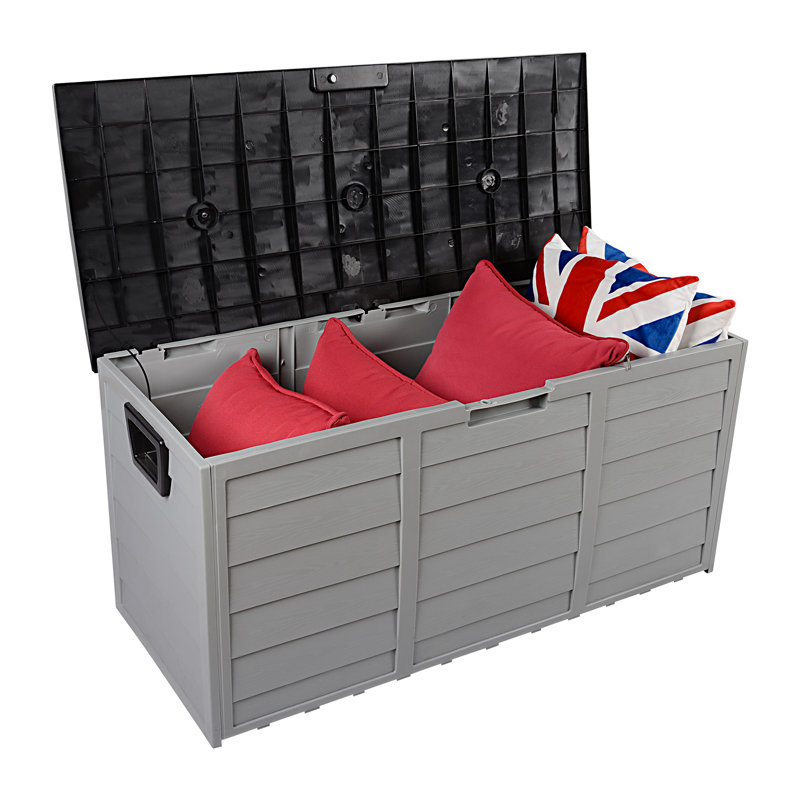Boîte de rangement pour armoire verrouillable 75 gallons, Gris/noir