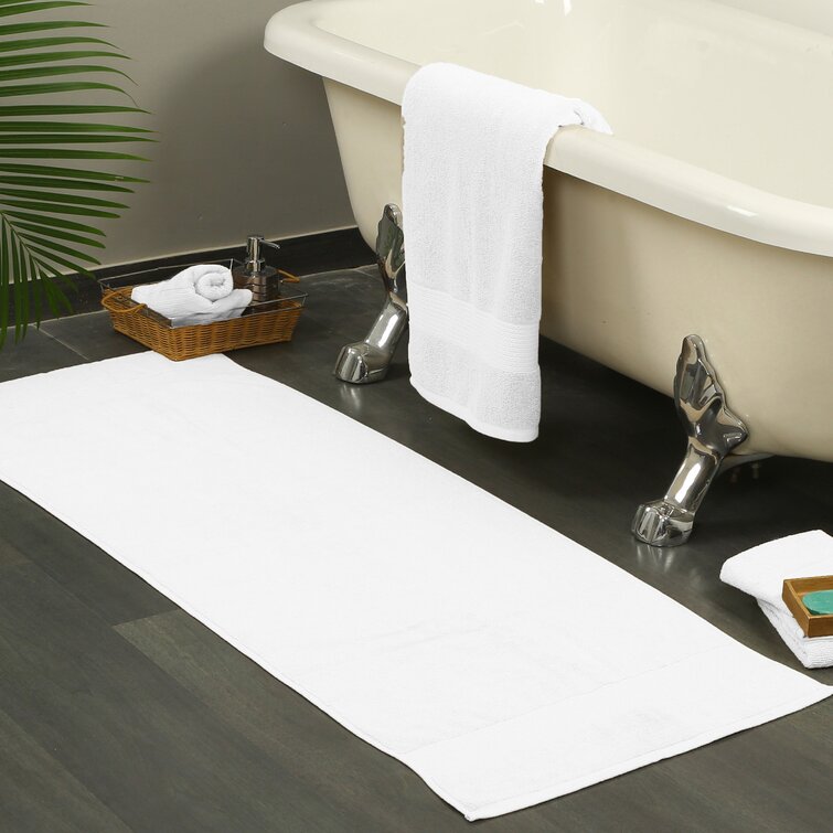 Canvey 100% Cotton Ultra Absorbent Oversized Bath Mat Eider & Ivory Color: Eggshell