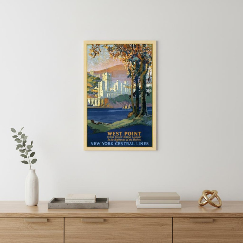 Art mural rétro sans cadre 1933, H 30 po x l 20 po x P 0,1 po