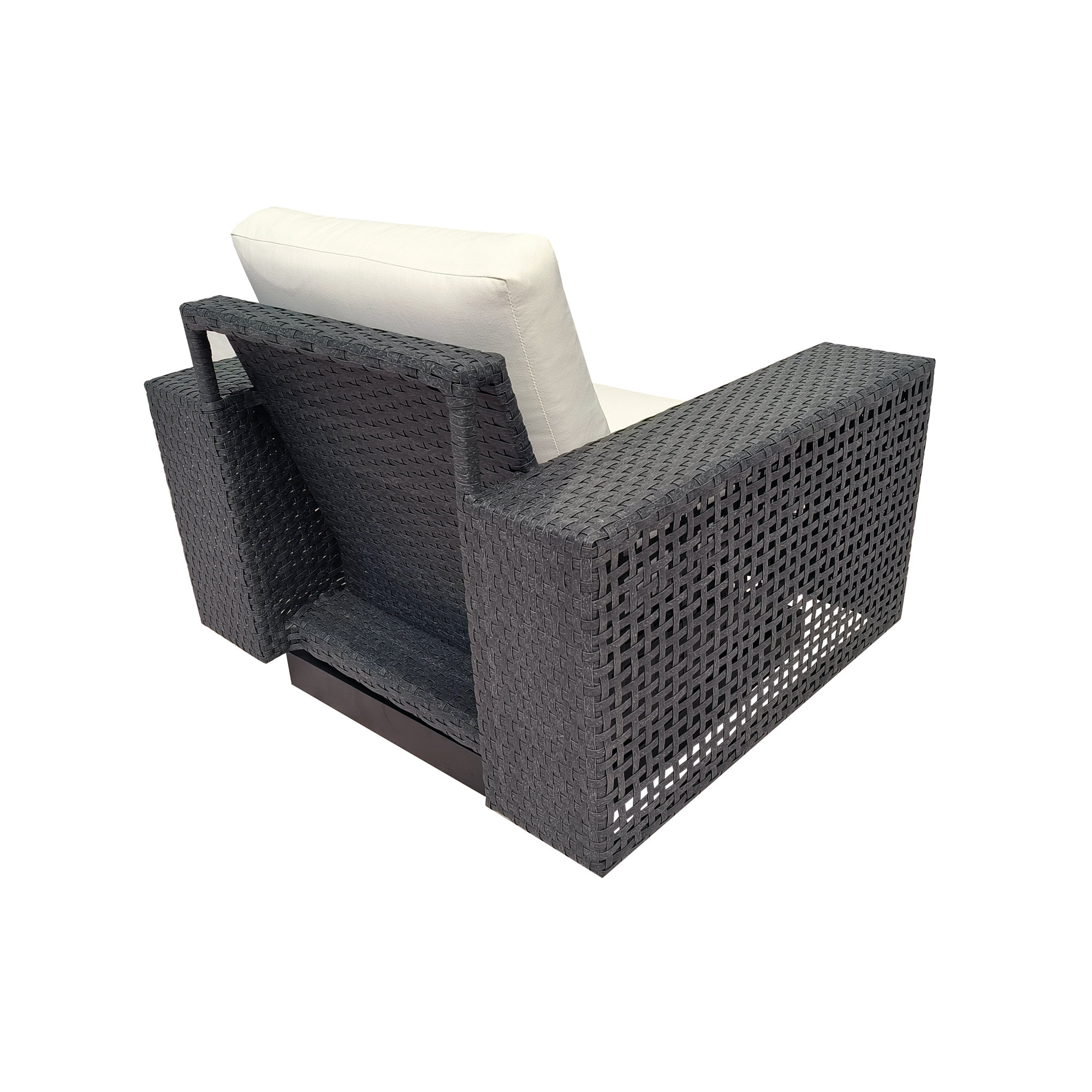 Jenette Wicker Outdoor Club Chair with Sunbrella Cushions