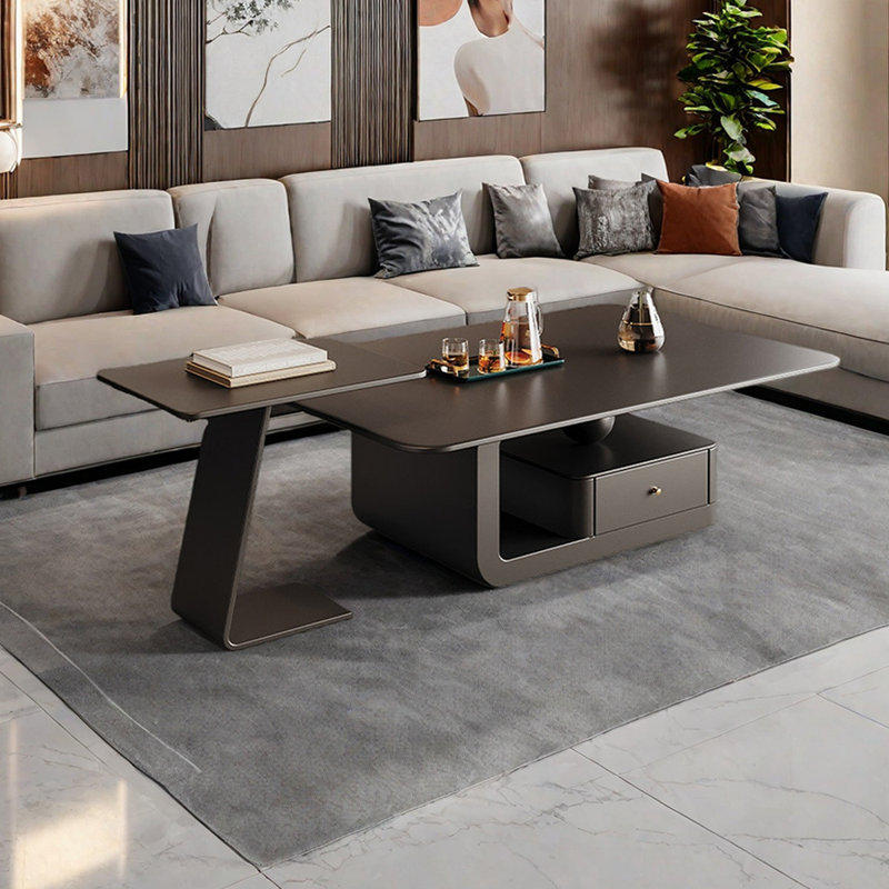 Ensemble de tables basses avec tiroir Minimalisme, H 16,53 po x L 27,55 po x l 51,18 po, Noir, Black