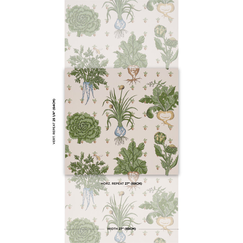 Grocer Wallpaper, Blue