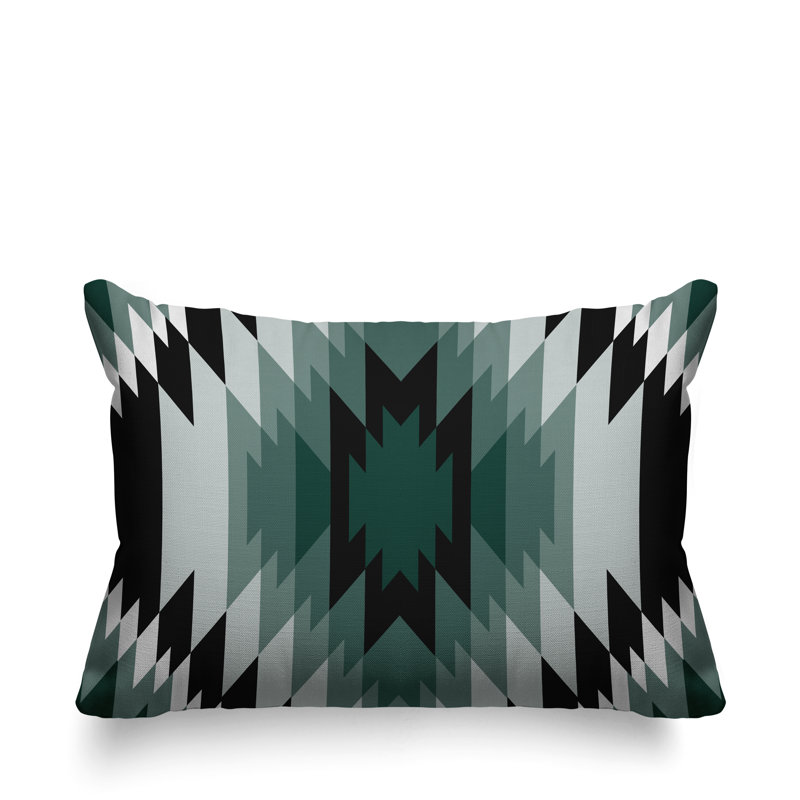 Coussin décoratif intérieur / extérieur Juan Southwestern, Émeraude