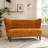 Nordic Curved Loveseat with Chenille Fabric