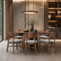 Watley Round Dining Table Set with Upholstered Chairs