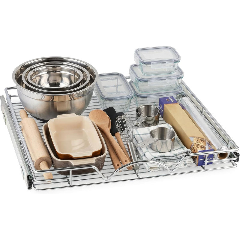 Organisateur d'armoire coulissant - Acier robuste avec tiroirs coulissants lisses