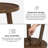 Keira Solid Wood End Table With Round Tray Top