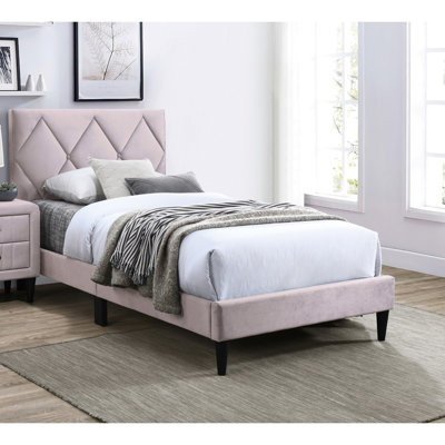 Griseldis Upholstered Unfinished Slat Bed