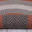 Tapis rouge / gris / brun tressé à la main Enika-1260016937
