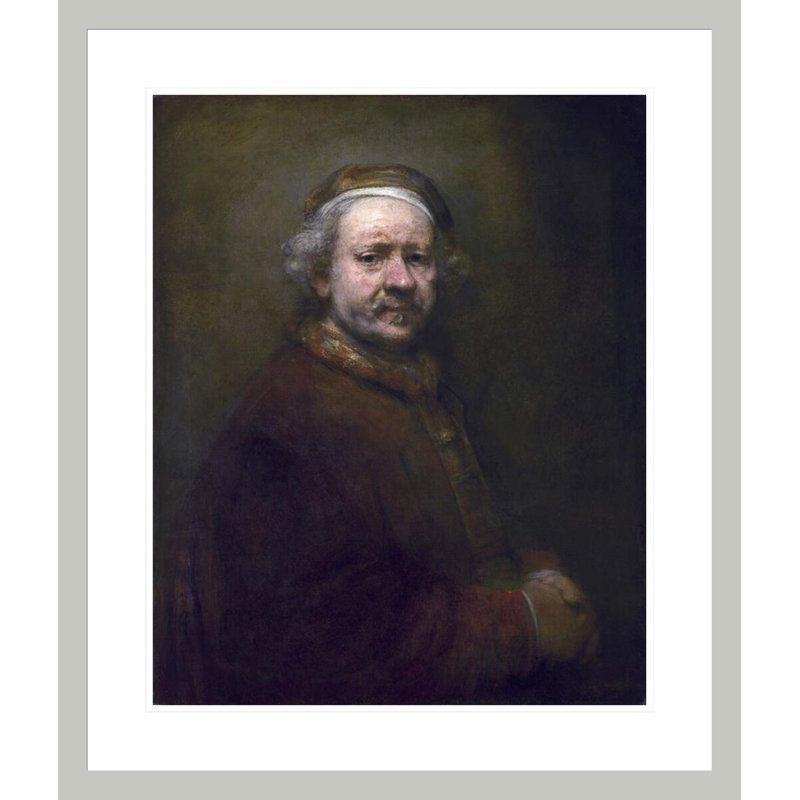 Autoportrait à l'âge de 63 ans par Rembrandt van Rijn - Estampe numérique encadrée, H 27,52 po x l 23,5 po