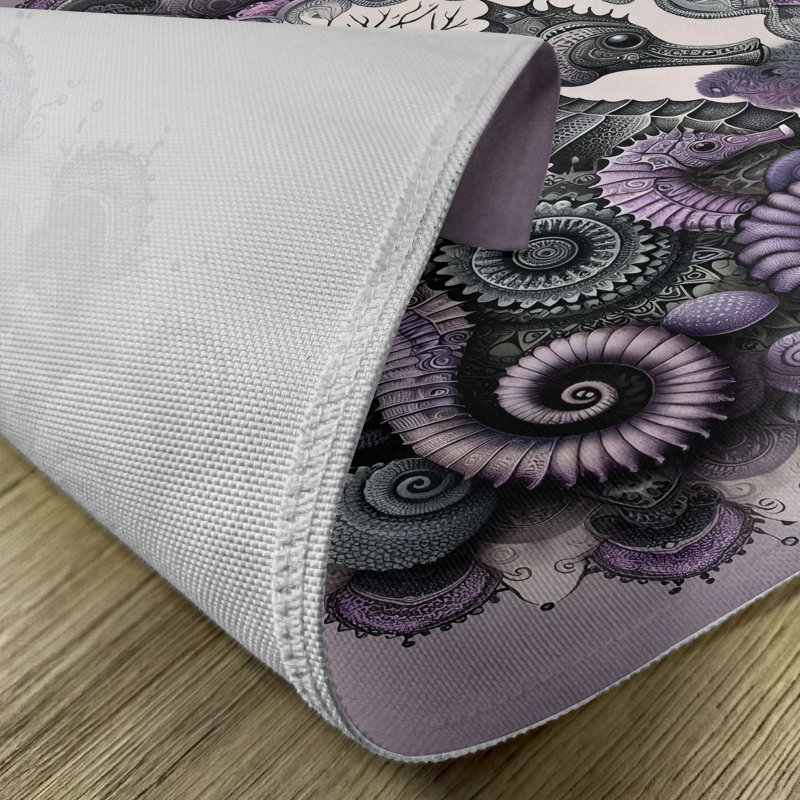 Polyester Mauve Grey Rectangle Placemat