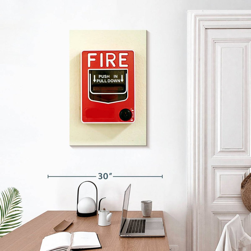Alcaraz Fire Alarm, 30" H x 20" W