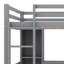 Lit mezzanine avec bureau sous le lit, cadre de lit mezzanine en bois massif avec tablettes de rangement pour adolescents-552068772