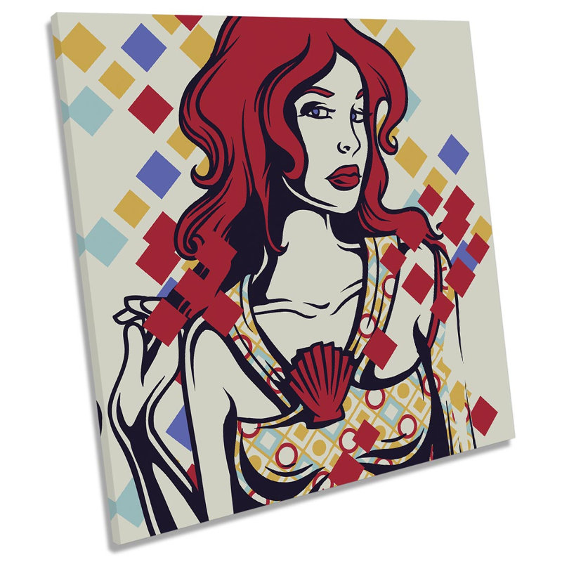 X8819 Modern Woman Dancer Popart - Wrapped Canvas Art Prints, 60cm H x 60cm W x 2cm D