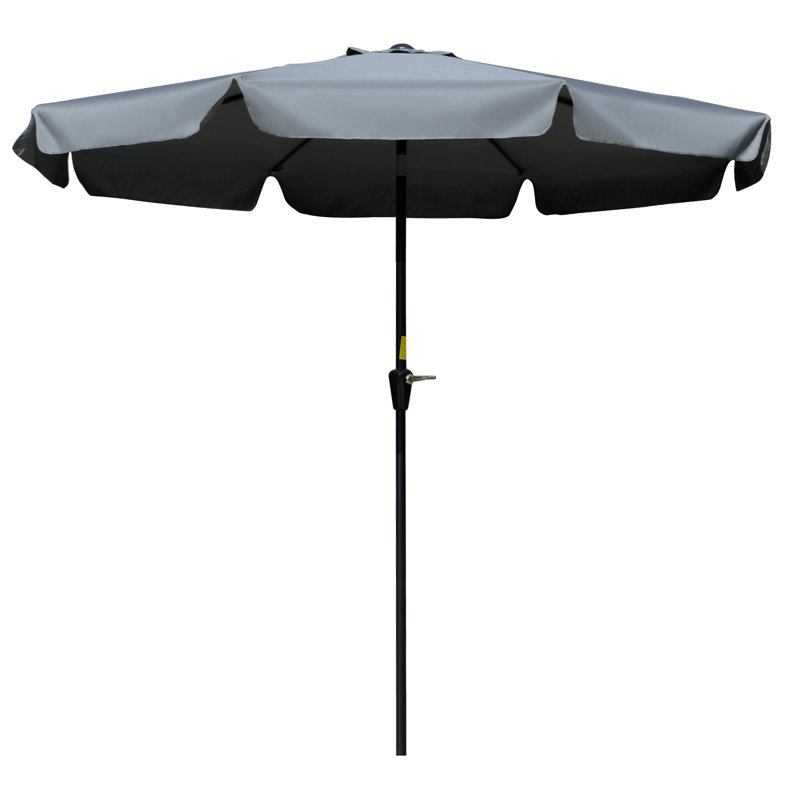 Petersburg 266cm Tilt Market Parasol, Grey