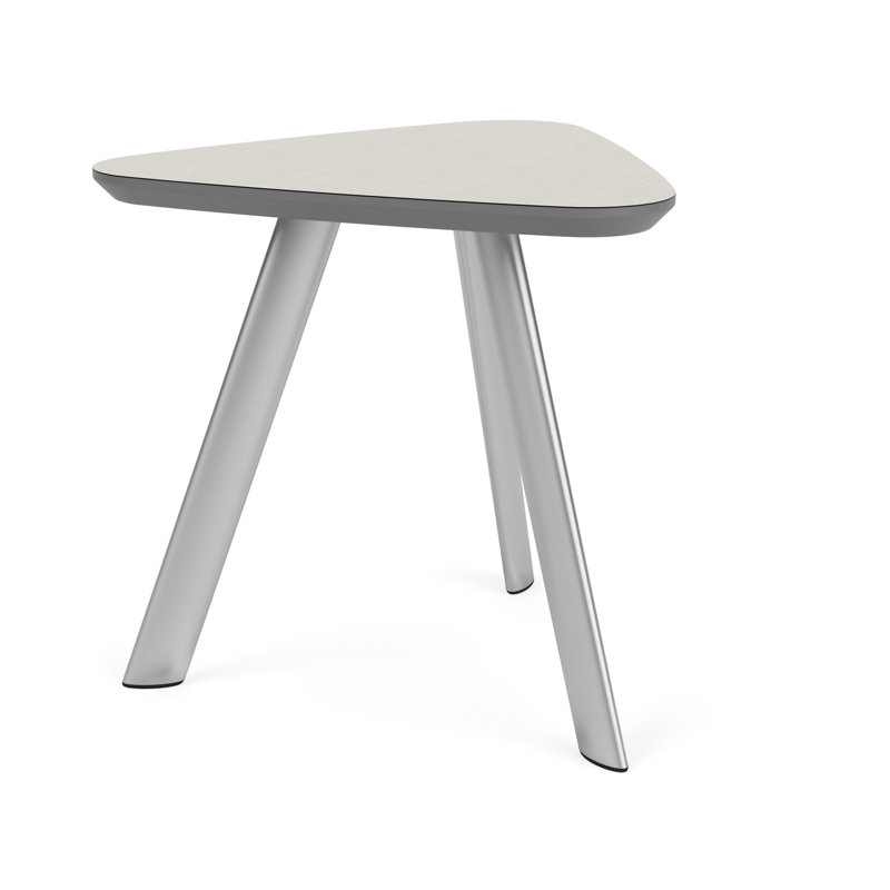 Table de bout Willow Lounge, Argent argent, Sergé blanc