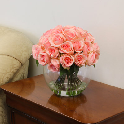 Realistic Artificial Roses Arrangement in Vase