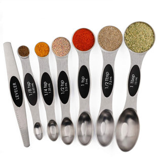 Met Lux Assorted Stainless Steel Measuring Spoon Set - 8-Piece, Magnetic -  1 count box