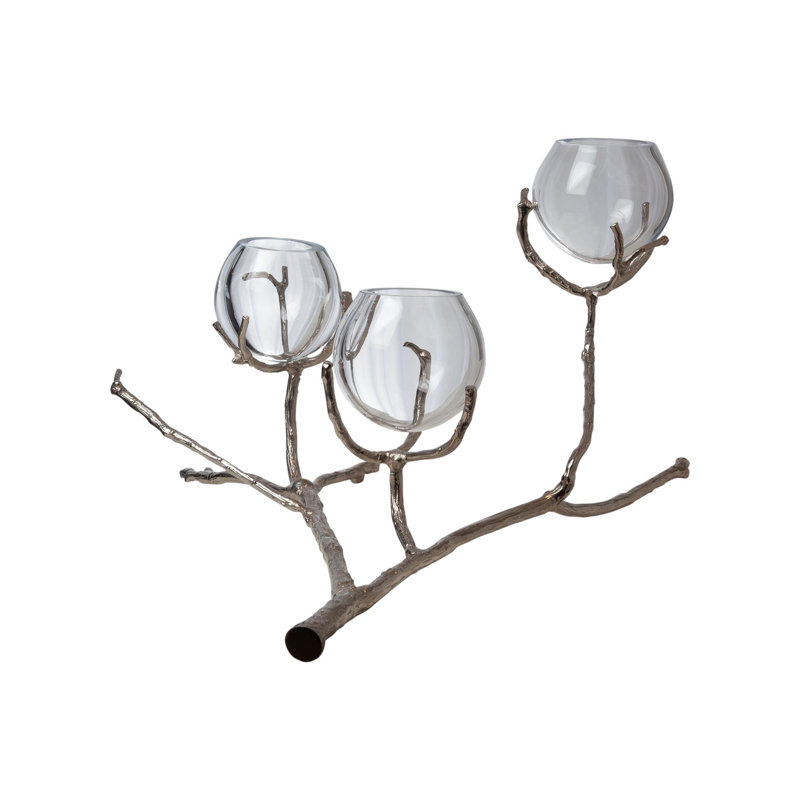 Twig 3 Vessel Large Vase, Nickel