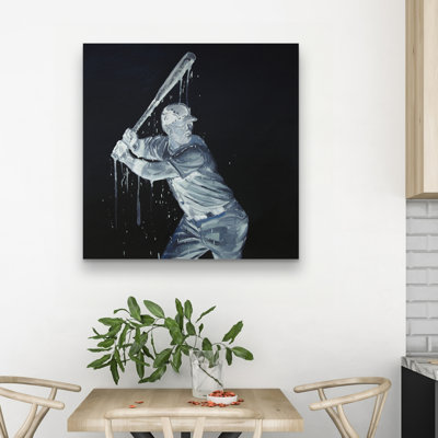 Baseball player - 32"x32" art on canvas