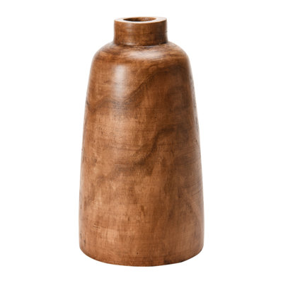Mylo Brown 14.375'' Wood Table Vase