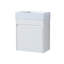 Meuble-lavabo mural 18 po avec lavabo en résine blanche et porte d'armoire à fermeture en douceur 18 po-254430357