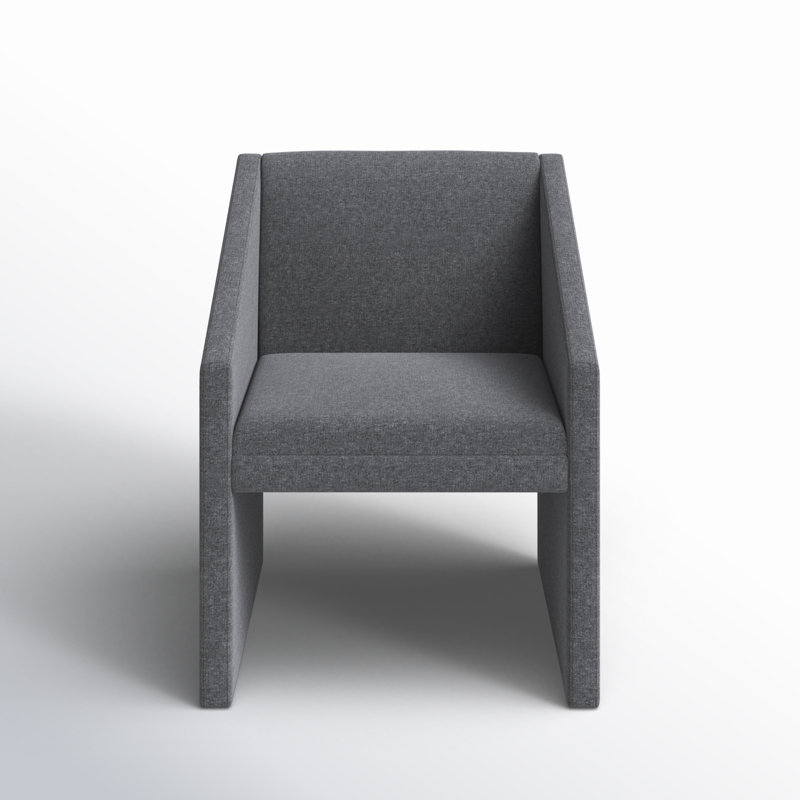 Dimeo Upholstered Armchair, Dark Gray Linen