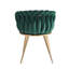 Abdurrahim Velvet Dining Chair - Ergonomic Tufted Back and Metal Legs - Button Back Armchair for Dining Room Living Room Restaurants-70052657-128617706