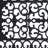 17" X 41" Black Scrollwork Outdoor Rubber Door Mat