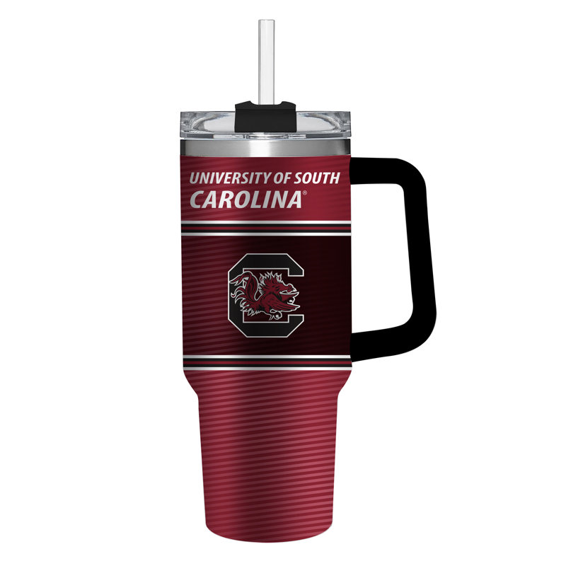 40 oz Gobelet de voyage en acier inoxydable avec paille NCAA, NCAA South Carolina