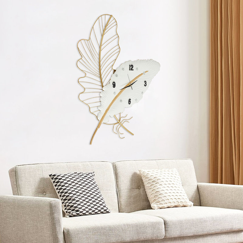 Feather-Shaped Wall Clock