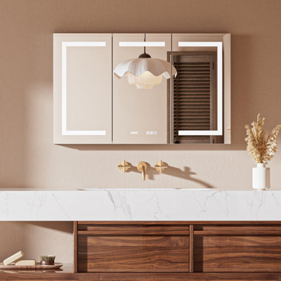 Lighted Medicine Cabinets, Aluminum 60 X 36, Modern Storage For Home