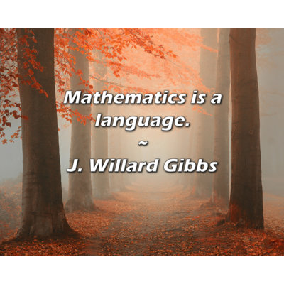J. Willard Gibbs Quote: Mathematics is a language.