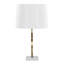 Lampe de table Moon en marbre, métal et abat-jour